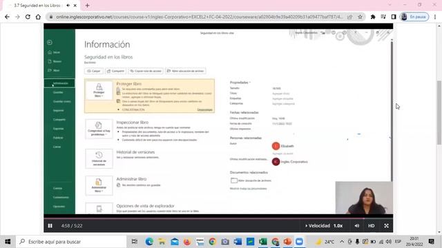 Inglés Corporativo - Clase 11 - Excel Intermedio - Seguridad en los Libros de Excel. смотреть онлайн