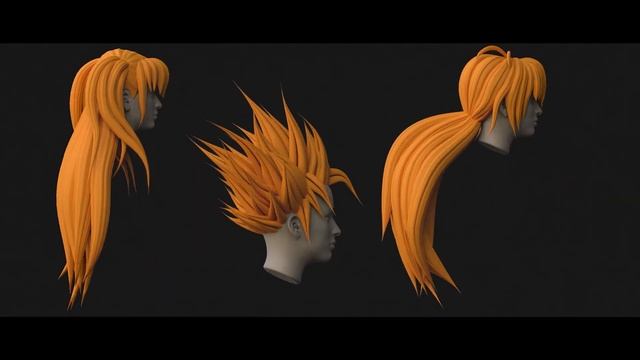 30 Stylized Hair Base mesh (Anime Style) смотреть онлайн