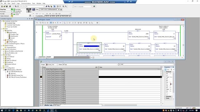 TCP Client Socket on 1756-L63S via 1756-EN3TR with Echo Server. смотреть онлайн