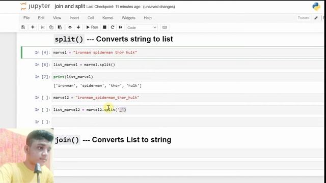 SPLIT and JOIN Functions | Split String In Python | List to String | Python 101 Video #06| TUTORIEX смотреть онлайн