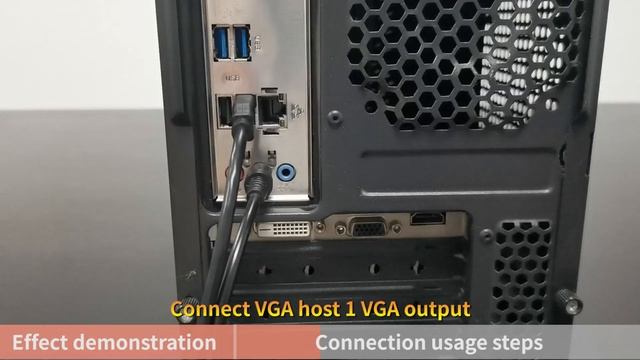 8-port VGA KVM switcher 81u, supporting two monitors смотреть онлайн