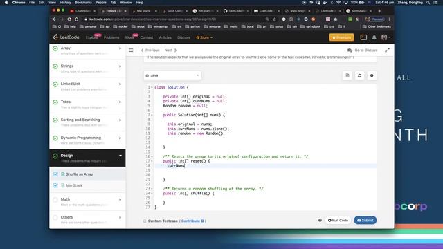 leetcode q384 Shuffle an Array (frequently asked design question) | Java смотреть онлайн