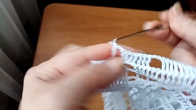 Салфетка (скатерть,плед) крючком (16 - 21 ряды). Кайма.Подробно.Другая жизнь с Ольгой. смотреть онлайн