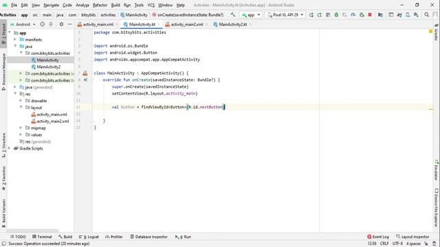 How to Switch Between Activities in Android Studio with Kotlin смотреть онлайн