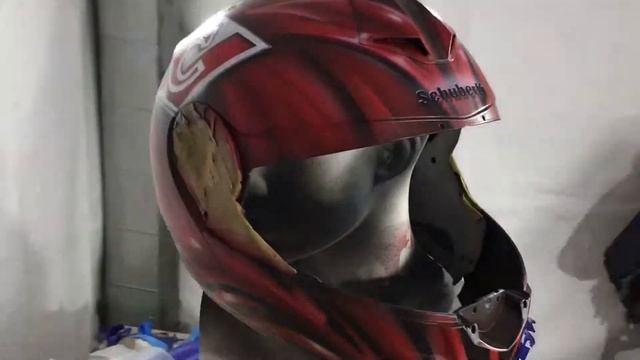 Аэрография на мотошлеме смотреть онлайн