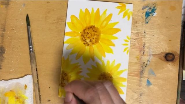 Рисуем ПОДСОЛНУХИ акварелью смотреть онлайн