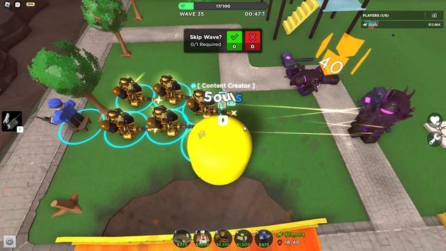 SOLO HARDCORE WAVE 50 WITH GOLDEN MINIGUNNER | ROBLOX Tower Defense Simulator TDS смотреть онлайн
