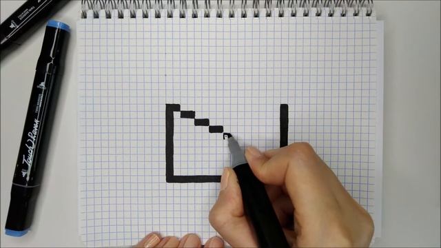 Рисуем по клеточкам КОНВЕРТ С СЕРДЕЧКОМ #74 - #pixelart смотреть онлайн