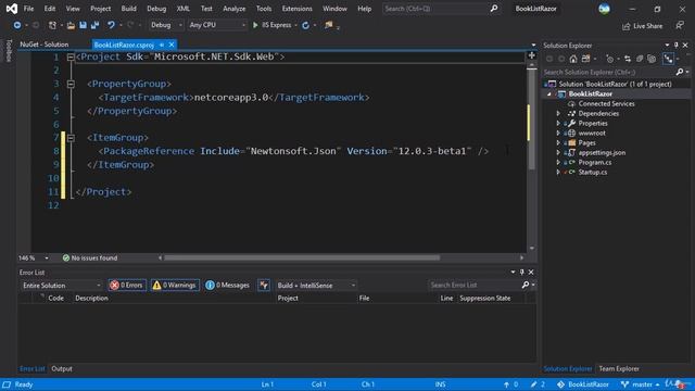 ASP. NET Core с Razor 010 Файл с настройками проекта - csproj смотреть онлайн