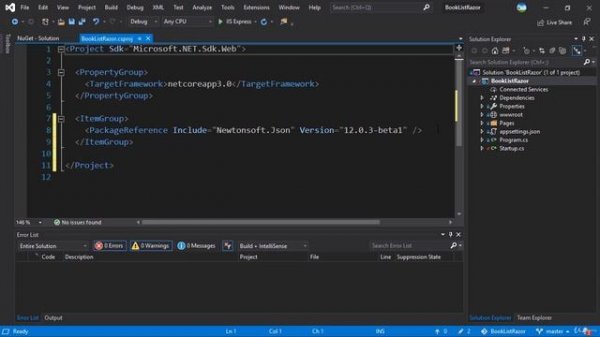 ASP. NET Core с Razor 010 Файл с настройками проекта - csproj
