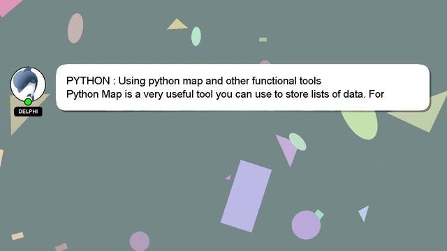 PYTHON : Using python map and other functional tools смотреть онлайн