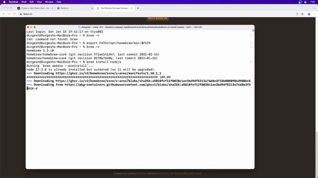 E1-REACT CRUD: ReactJs introduction, Create React APP, NodeJs NPM and Homebrew installations смотреть онлайн
