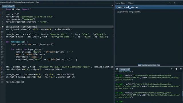 PYTHON - ENCRYPTION WITH ASCII CODE смотреть онлайн