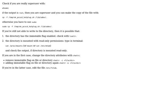 Ubuntu: cp - cannot create regular file : permission denied смотреть онлайн