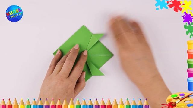 Лягушка из бумаги | Оригами | Как сделать прыгающую лягушку из бумаги | Поделки своими руками DIY смотреть онлайн