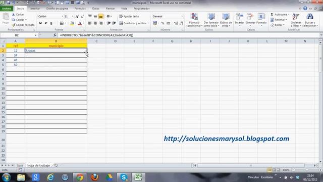 Traer el contenido de una una celda a través de una referencia en Excel 2007/2010 (4,24') смотреть онлайн