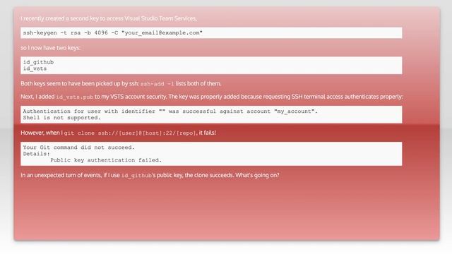 `ssh -T` to VSTS(Azure Devops) authenticates successfully, but `git clone` fails смотреть онлайн