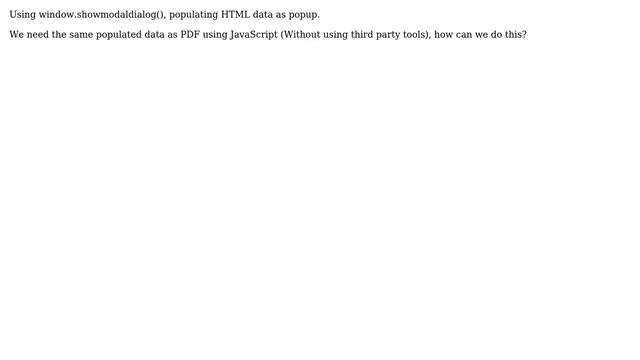 Sharepoint: How to save the webpage data as pdf using javascript? смотреть онлайн
