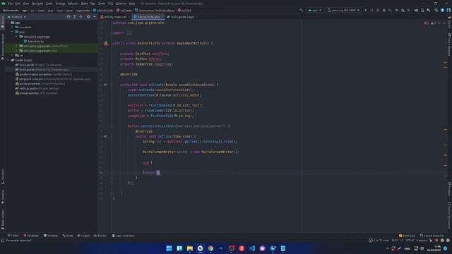 Create QR Code app - Android studio смотреть онлайн