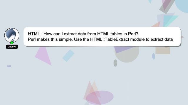 HTML : How can I extract data from HTML tables in Perl? смотреть онлайн