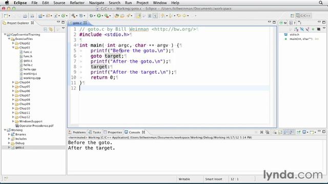 14 Branching with goto, break, and continue смотреть онлайн