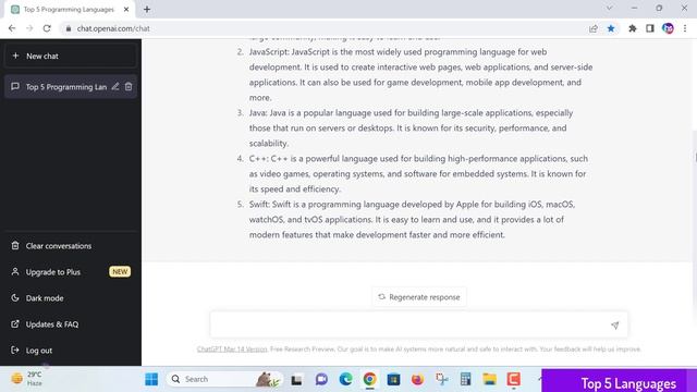 top 5 programming languages - ChatGPT Open ai Explained смотреть онлайн
