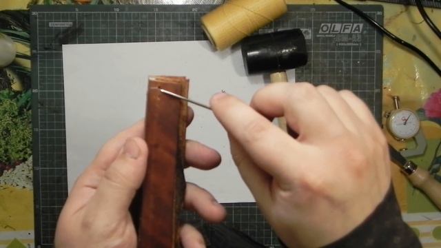 Ровный шов или как пробить и сшить несколько слоев кожи ровно. Genuine leather smoothly? смотреть онлайн