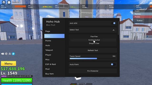[ROBLOX] HACK BLOX FRUIT UPDATE 16 AUTO FARM / AUTO RAID /TELEPORT CHEST...SCRIPT FREE смотреть онлайн