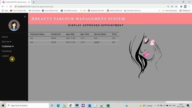 Online Beauty Parlor Management System Project using PHP MySQL Free Download Source Code смотреть онлайн