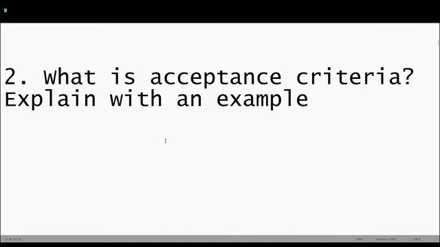 What is acceptance criteria | Scrum Master Interview question | смотреть онлайн