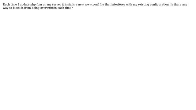 DevOps & SysAdmins: Preventing php-fpm from installing default conf file when updating over yum смотреть онлайн