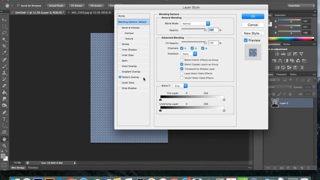 How to use Colour pattern and gradient overlay layer styles in Photoshop смотреть онлайн