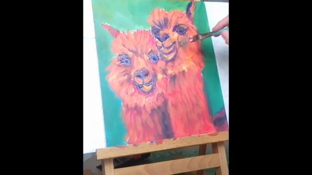 Painting demo: Alpacas смотреть онлайн