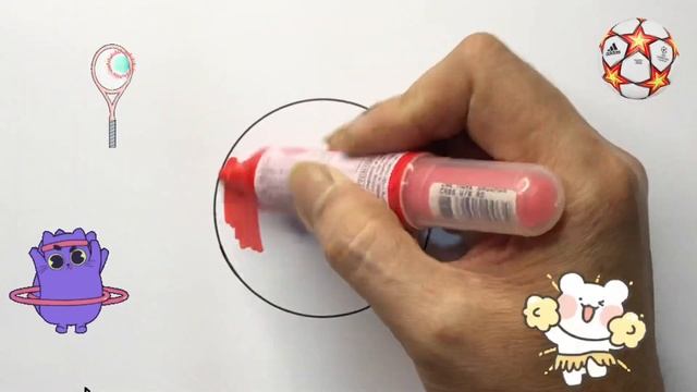 How To Draw a Bowling Ball |Easy Drawing | рисование шара для боулинга для детей смотреть онлайн