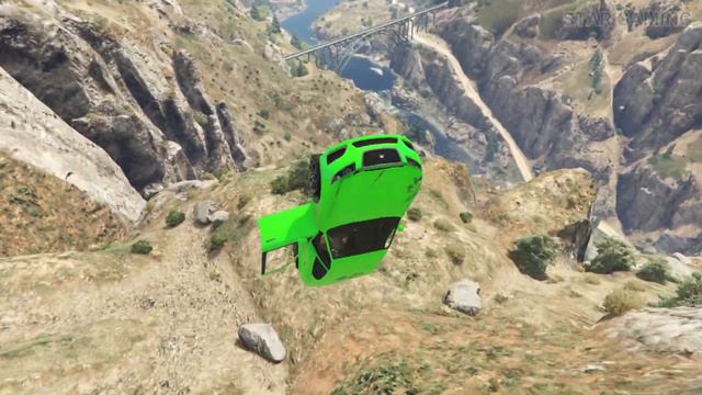 GTA 5 Cliff Drops Crashes With Real Cars Mod #46 смотреть онлайн