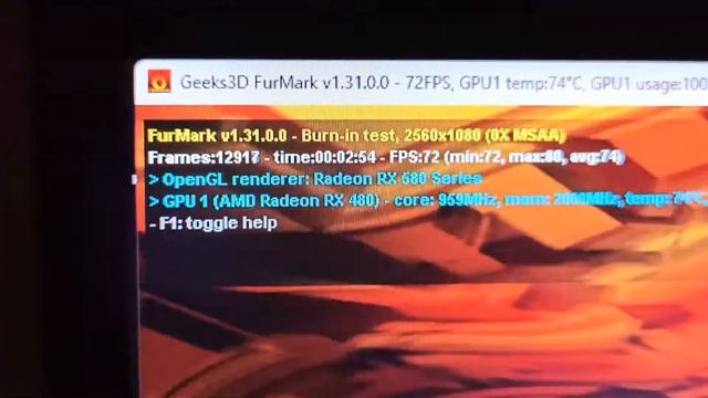 asus rx580 8gb тест в furmark смотреть онлайн