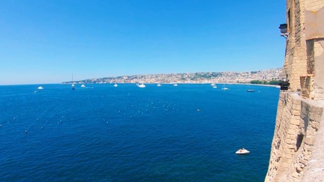 Castel Dell'Ovo Walking Tour [4K 60fps] - Santa Lucia District Naples, Italy