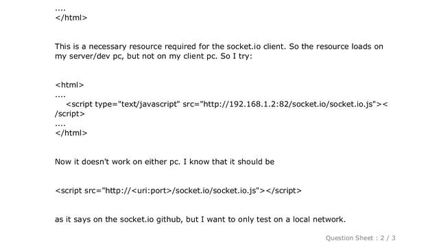HTML : Socket.io/node.js on local network? смотреть онлайн