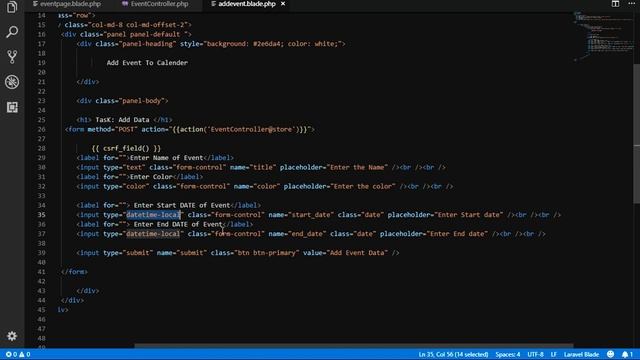 CRUD-Event Calender: Add Event by TIME in Laravel (Full-Calender) - Step 3a/5 смотреть онлайн