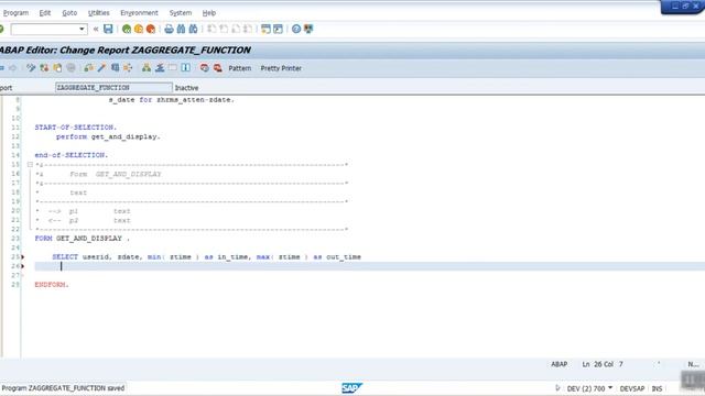 sap abap new abap syntax aggregate function real time scenario смотреть онлайн