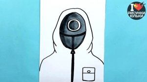 Игра в Кальмара Рисунок - персонаж в красном комбинезоне | Как нарисовать Игра в Кальмара