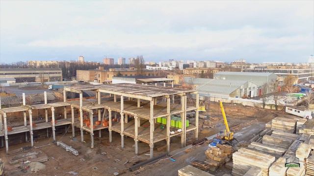 Видеожурнал строительства. Каркасно-ригельное здание 37х97м. смотреть онлайн