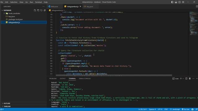 Telegram chatbot using firebase, movieApi and nodejs смотреть онлайн
