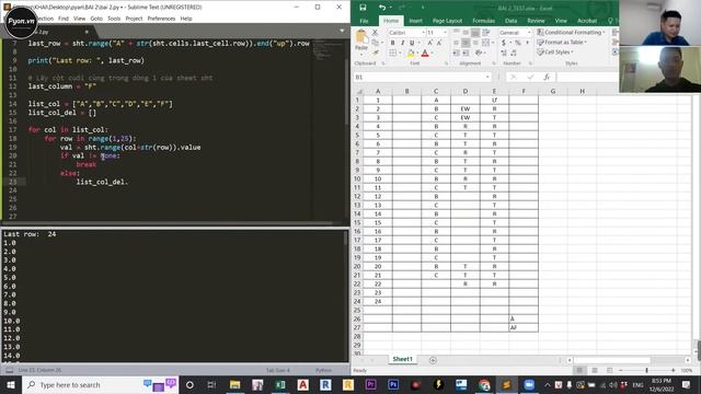 Python Thực Chiến Tập 3: Xoá Cột Trong Excel - Python Excel - Python Cơ Bản смотреть онлайн