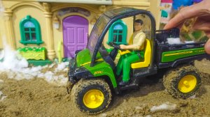 Мультик про машинки Bruder. Расчищаем дорогу от снега - Экскаватор, самосвал и погрузчик. Манкиту