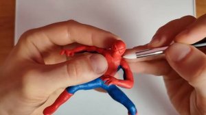 ЧЕЛОВЕК-ПАУК из пластилина. Как слепить Человека-паука.Spiderman made of plasticine