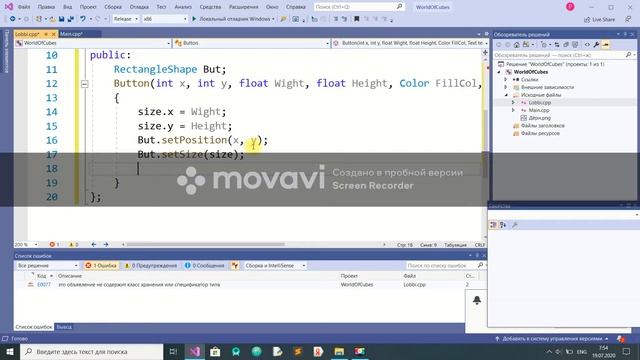 Собственный майнкрафт на C++ SFML | урок 2 | начало создания меню игры смотреть онлайн