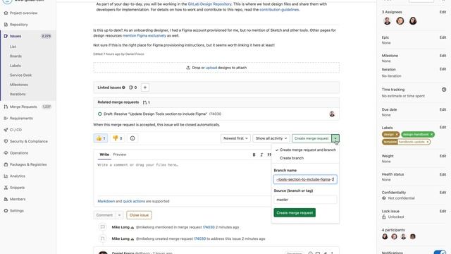 create new merge request from an issue смотреть онлайн