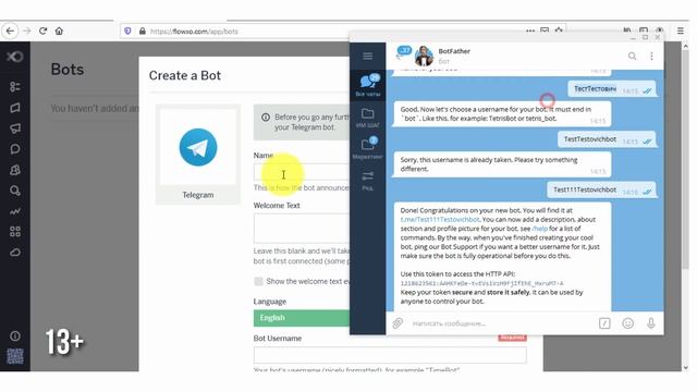 Как создать бота в Телеграме за пару минут? Чат-бот Telegram без программирования! смотреть онлайн