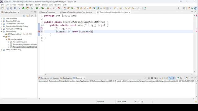 Java Program to Reverse String | With or Without StringInbuilt Function | charArray() | split metho смотреть онлайн